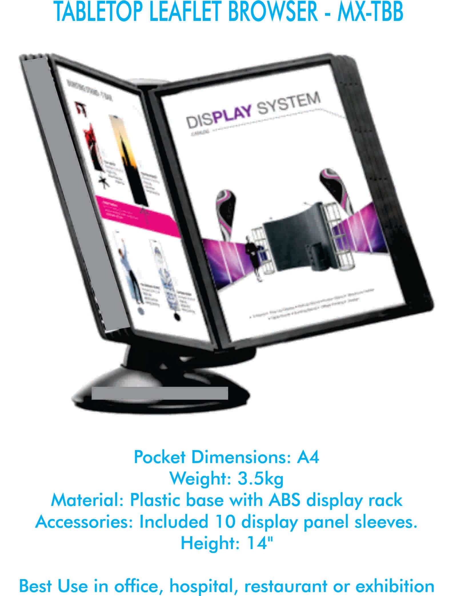 TABLETOP LEAFLET BROWSER - FLIP FLOP TABLETOP LEAFLET BROWSER - MX-TBB