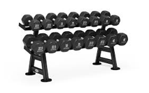 Dumbbell Set ZIVA PERFORMANCE VIRGIN RUBBER DUMBBELL SET 2.5-25 KG (10 PAIRS), 275 KG + ZFT-DBST5366 2 TIER 10 P