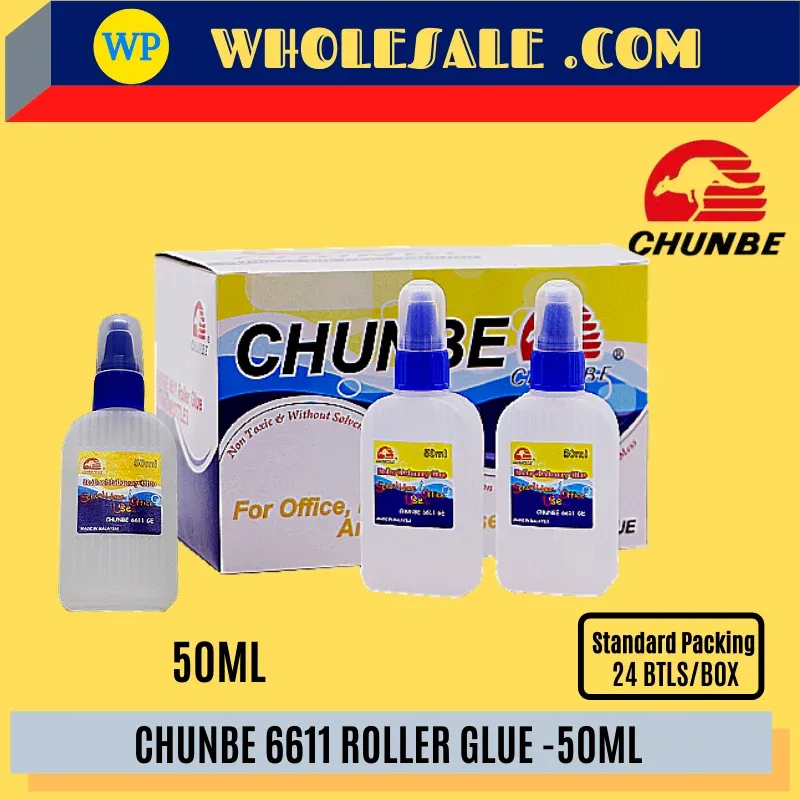 CHUNBE GE 6611 ROLLER GLUE -50ML 聽/ Chunbe / Glue / 50ML / Chunbe 6611 / Roller Glue / Water Roller Glue / CHUNBE GE 6611 ROLLER GLUE
