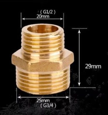 Brass Fitting Nipple 3/4"x1/2"
