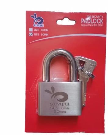 SIMJU 304 Stainless Steel Heavy Duty Padlock / House Lock / Mangga Kunci [50mm]