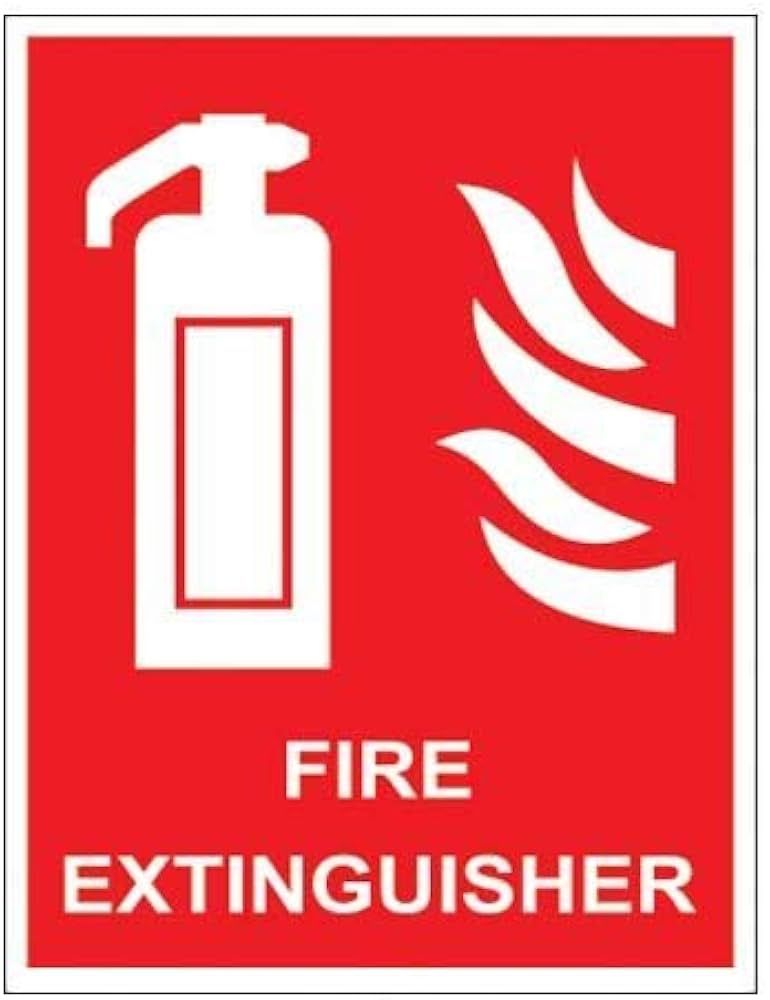 Acrylic Plate 8 inch X 8 inch (Fire Extinguisher)