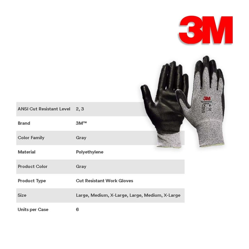 3M Comfort Grip Glove CGM-CRE Cut Resistant ANSI 2 Size M Hand Glove Sarung Tangan