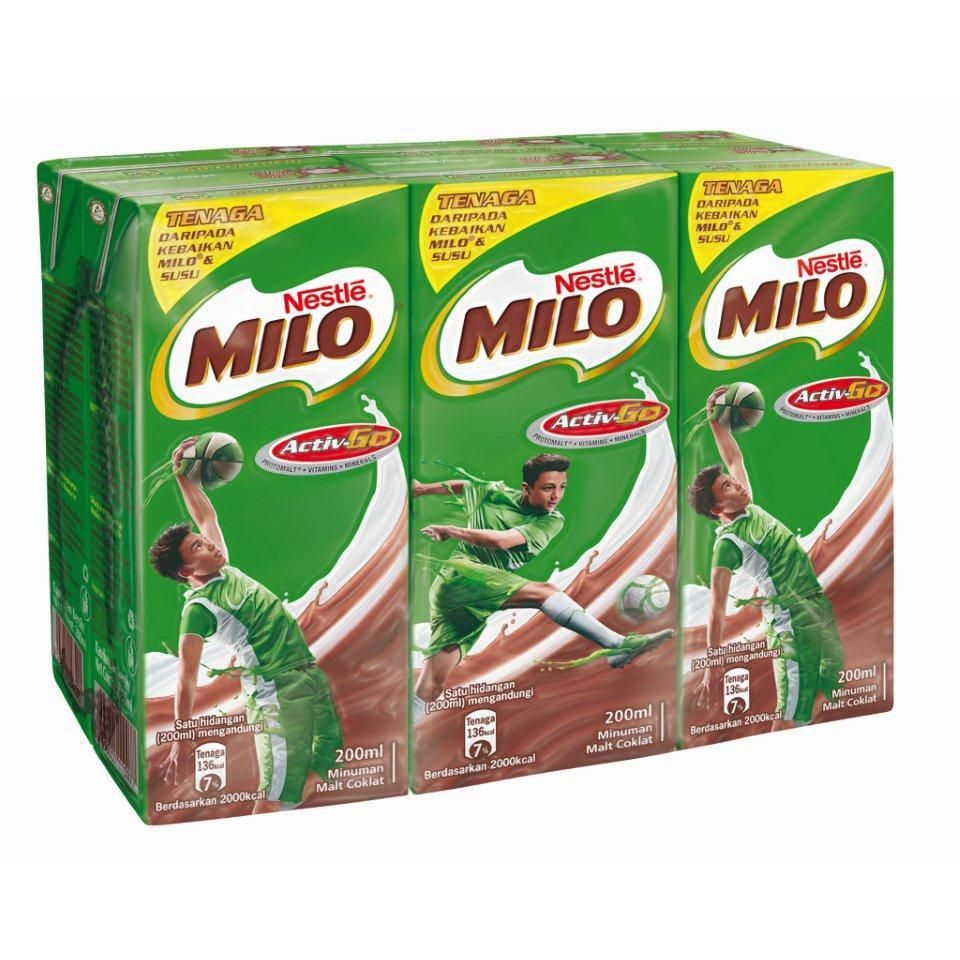 Nestle Milo Chocolate Malt Drink RTD pack 6 200ml