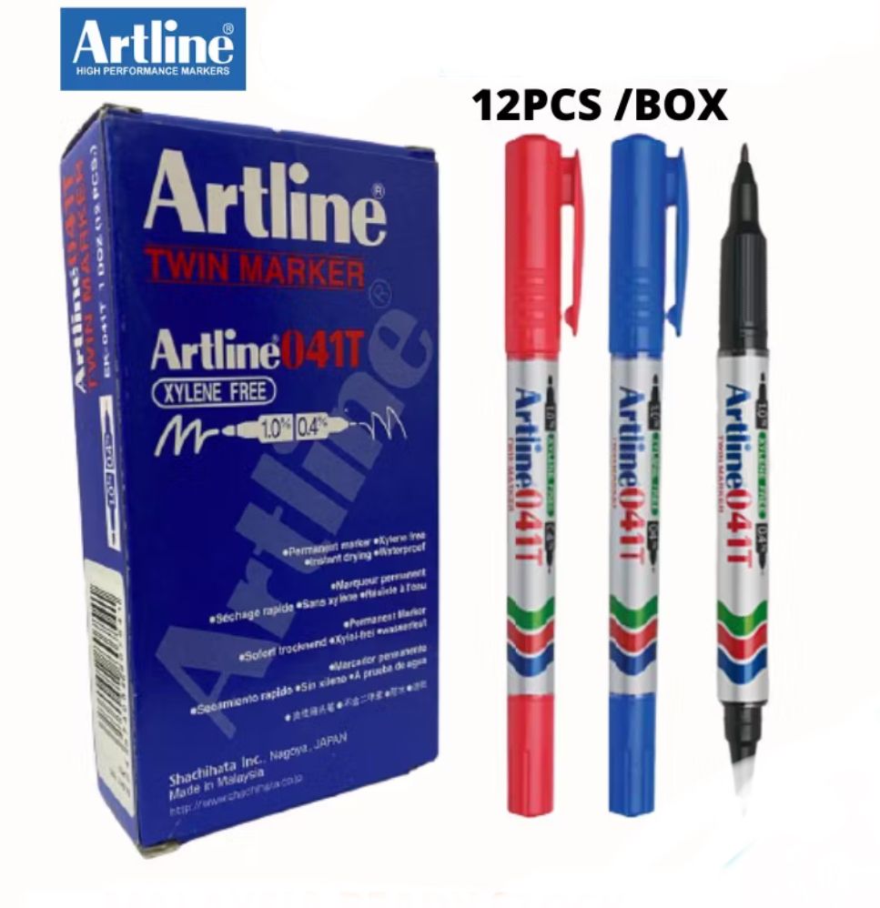 ARTLINE EK041T TWIN MARKER PEN - 12pcs/Box / DWI PEN PENANDA KEKAL