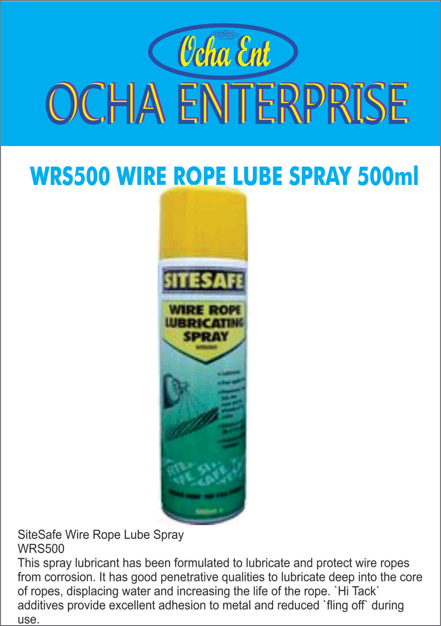 WRS500 WIRE ROPE LUBE SPRAY 500ml