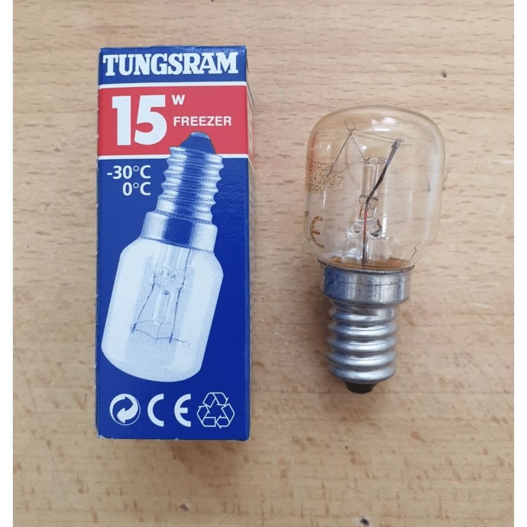 TUNGSRAM BULB E14 15W CLEAR (FOR FREEZER / SALT LAMP)
