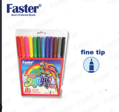 FASTER MAGIC PEN 12 COLOURS/ MAGIC WARNA PEN 213 Magic Color MCP-213-KK