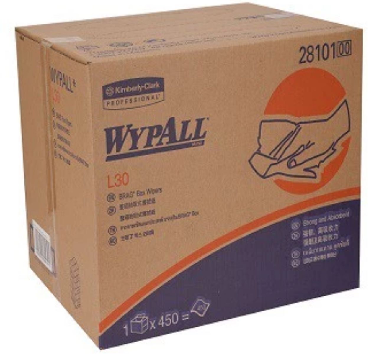 WYPALL® 28101 L30 Brag Box Wipers ( 1 box x 450 sheets )