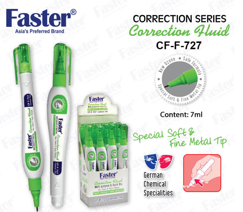 CORRECTION PEN FASTER CF-F-727 7ML (12/BOX)