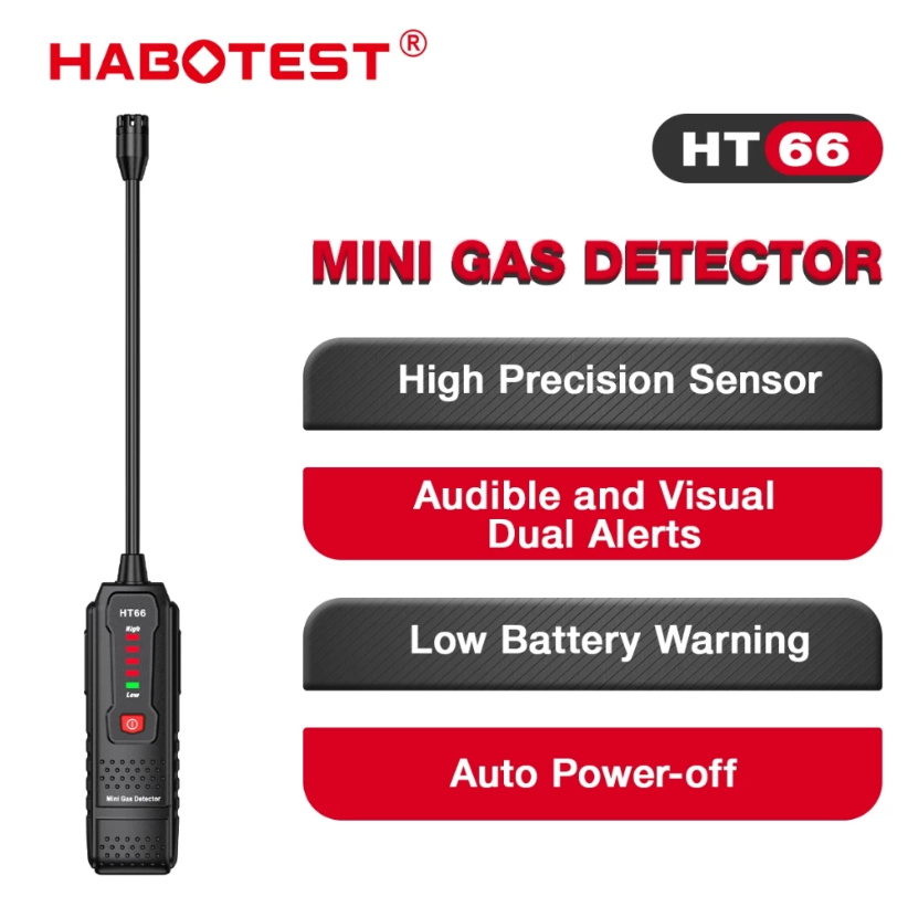 HABOTEST HT66 HANDHELD GAS LEAK DETECTOR ANALYZER 50-1000PPM