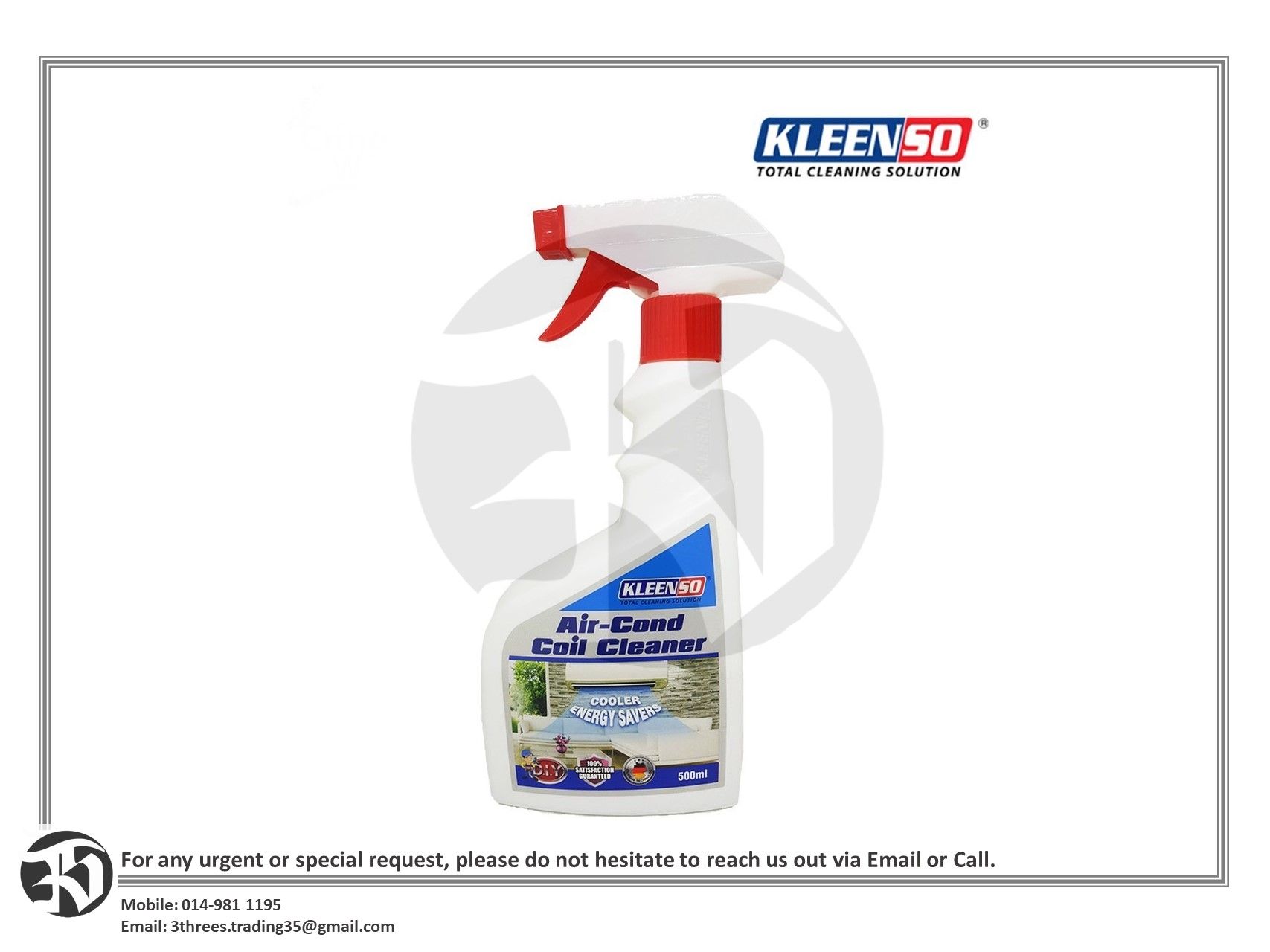 Kleenso Aircond Coil Cleaner 500ml
