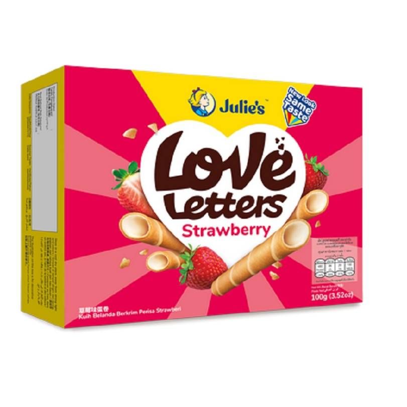 Julie's Love Letters Strawberry 100g