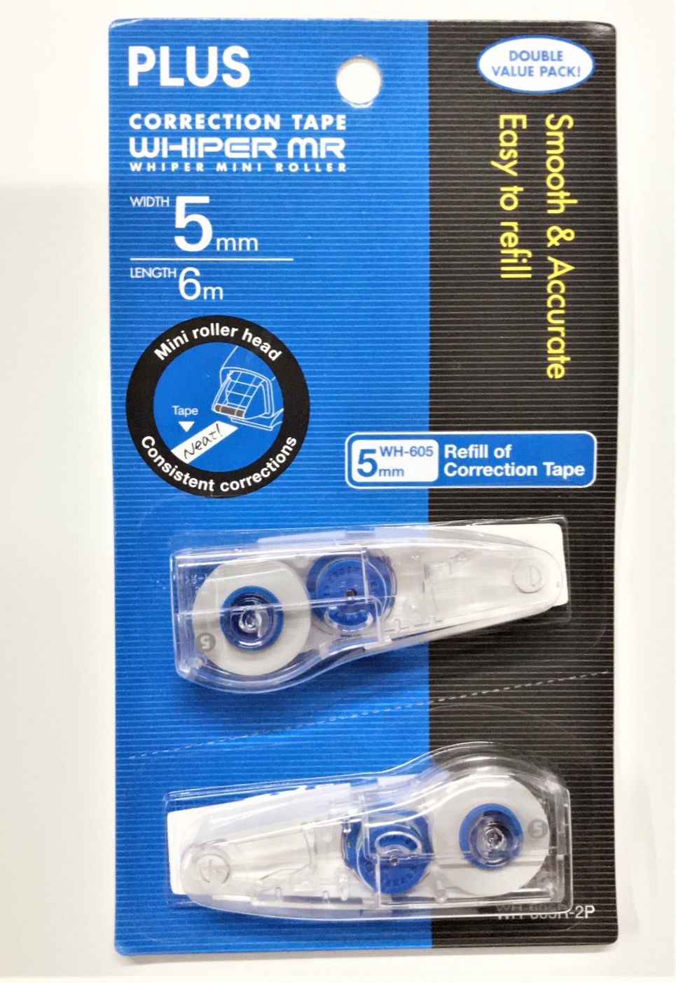 Plus Correction Tape Refill WH605R-2P 5mm x 6m