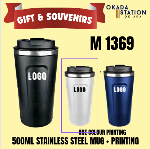OK GIFT & SOUVENIR: 500ML STAINLESS STEEL MUG + PRINTING LOGO