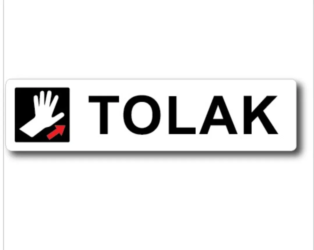 Sign Plate Tolak