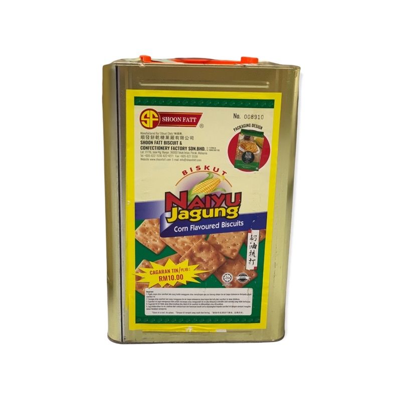 BISCUIT NAIYU JAGUNG (SHOON FATT NAIYU JAGUNG) TIN 3.5KG