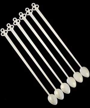 QP PLASTIC COFFEE TEA MINI SPOON STIRRER (100 PCS)