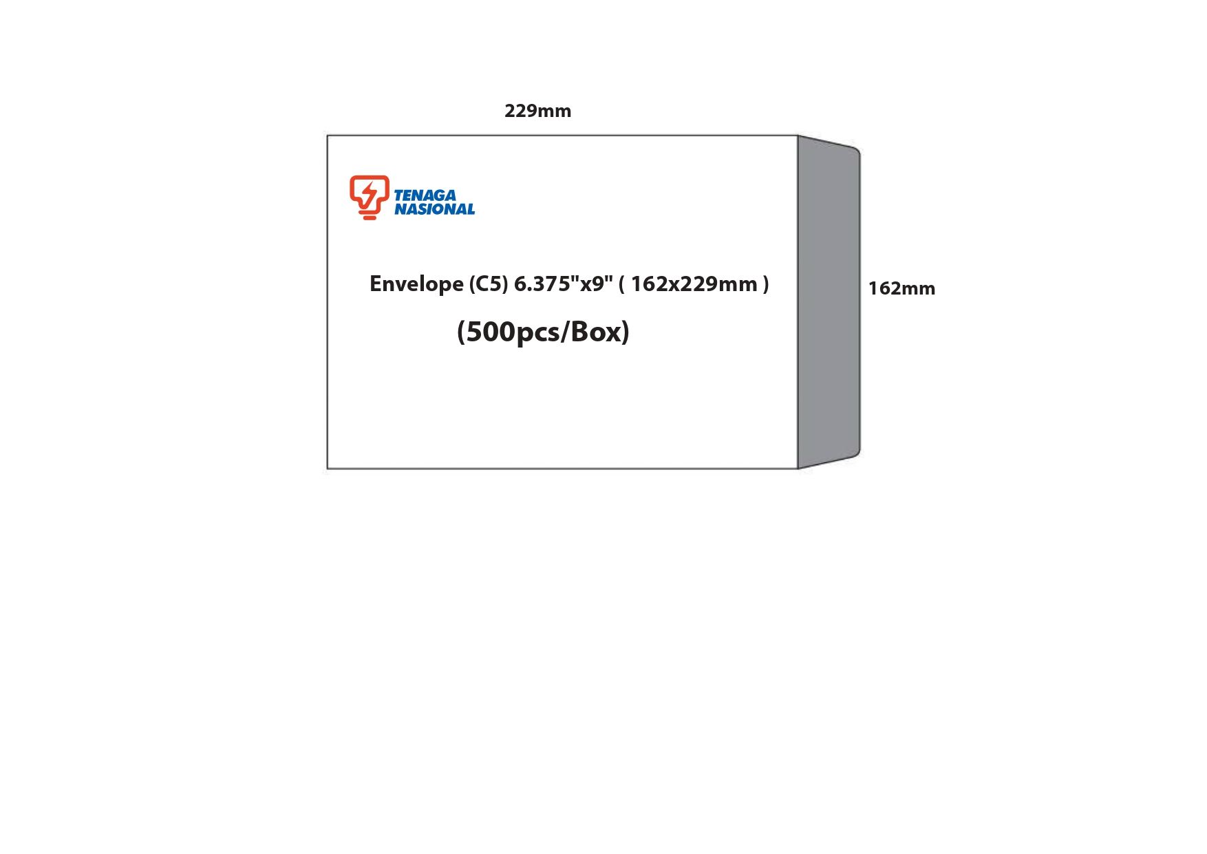 Envelope TNB (C5) 6.375"x9" ( 162x229mm ) (1 box/ 500pcs)