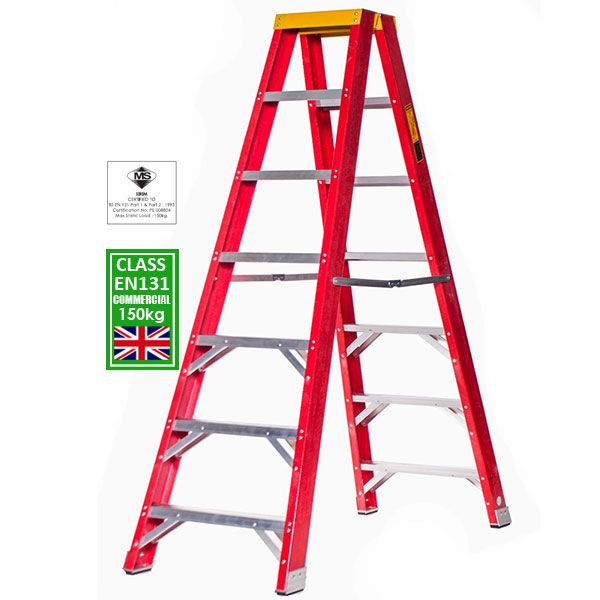 FiberGlass Step Ladder Double 12 Step