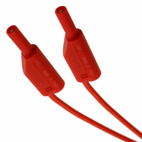 Fluke PATCH 72920-20-2 Stacking 2mm Safety Sheathed Patch Cords, Pvc, 20in (50cm), (red)