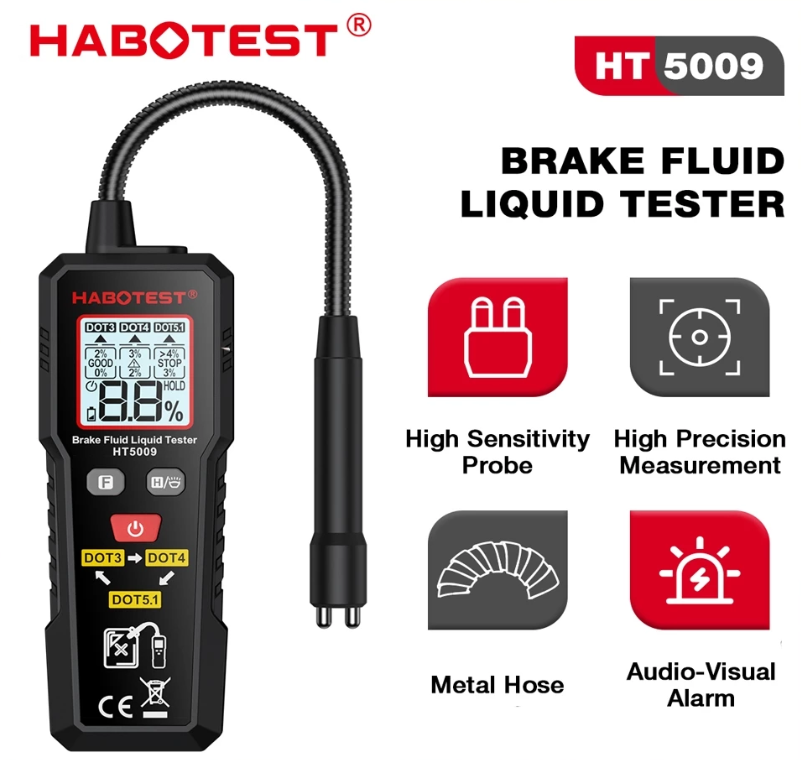 HABOTEST HT5009 BRAKE FLUID DIGITAL AUTO LIQUID OIL DETECTOR