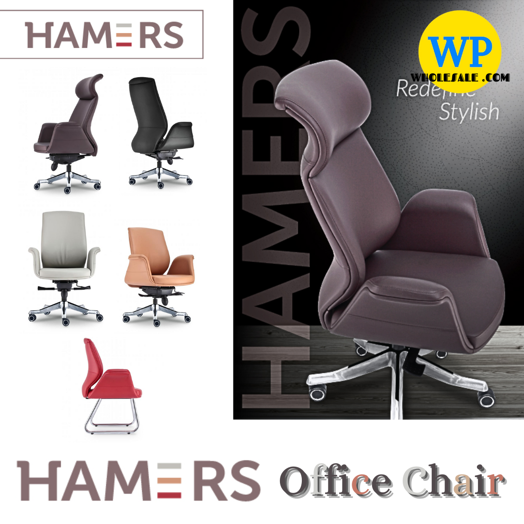 HAMERS ERGONOMIC OFFICE EXECUTIVE CHAIR WITH ALUMINIUM LEG - ALL SIZE (PU LEATHER) / CLASSIC CHAIR / EXECUTIVE SERIES / HAMERS SERIES / ERGONOMIC OFFICE CHAIR / EXECUTIVE CHAIR / ERGONOMIC EXECUTIVE CHAIR / OFFICE CHAIR / CHAIR / HAMERS
