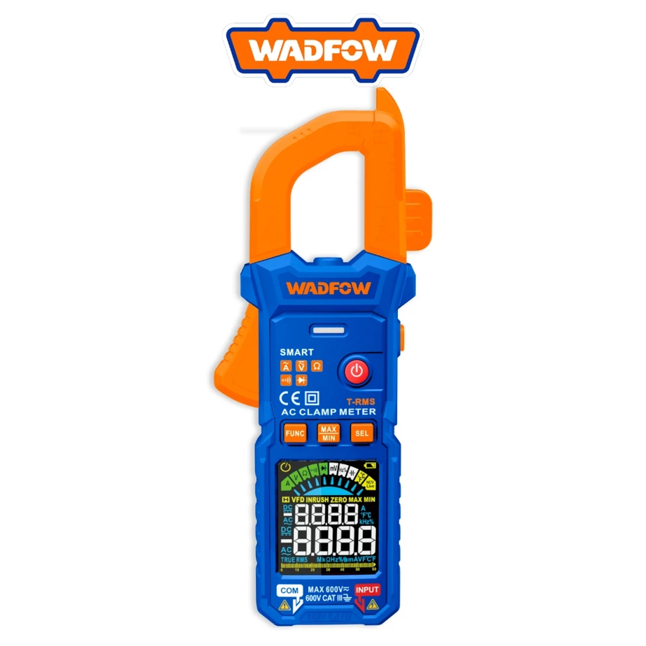 WADFOW DIGITAL AC CLAMP METER 600MV/6V/60V/600V, AC/DC 6000 COUNTS DISPLAY (WDM6505)