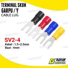 Cable Skun Y Fork Insulation SV2-4 Cable Lug Terminal Sekun