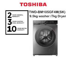 Toshiba 9.5/7.0 KG WASHER DRYER TWD-BM105GF4M(SK) INVERTER MOTOR CONDENSER DRYER