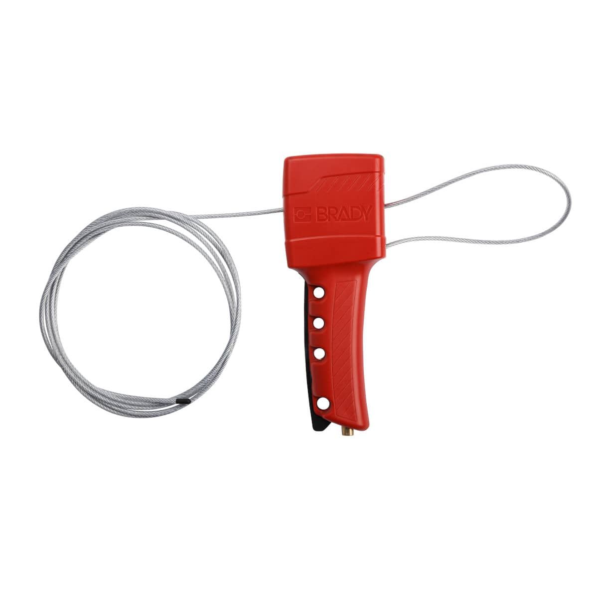 Brady 50943 All Purpose Cable Lockout - PVC Coated Steel Cable, Red