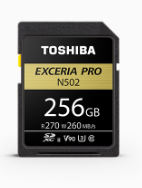 TOSHIBA EXCERIA PRO N502 UHS-2 (R270/W260) U3 256GB THN-N502G2560A6