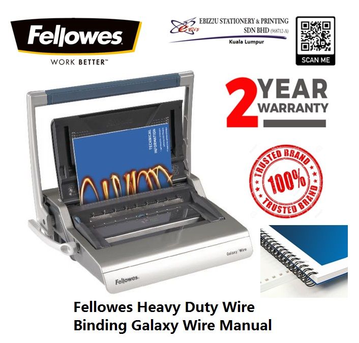 Fellowes Heavy Duty Wire Binding Galaxy Wire Manual (binding machine, heavy duty binding machine, best binding machine, wire O binding machine, wire binding machine)