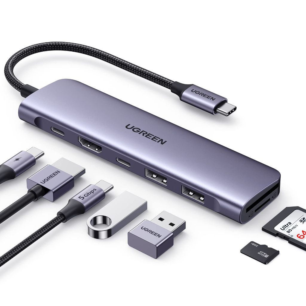 UGREEN CM195 USB-C 3.1 7 IN 1 DOCKING HDM 4K @30HZ + 2*USB-A 3.0 + USB-C 3.1 + SD&TF CARD READER + PD USB HUB
