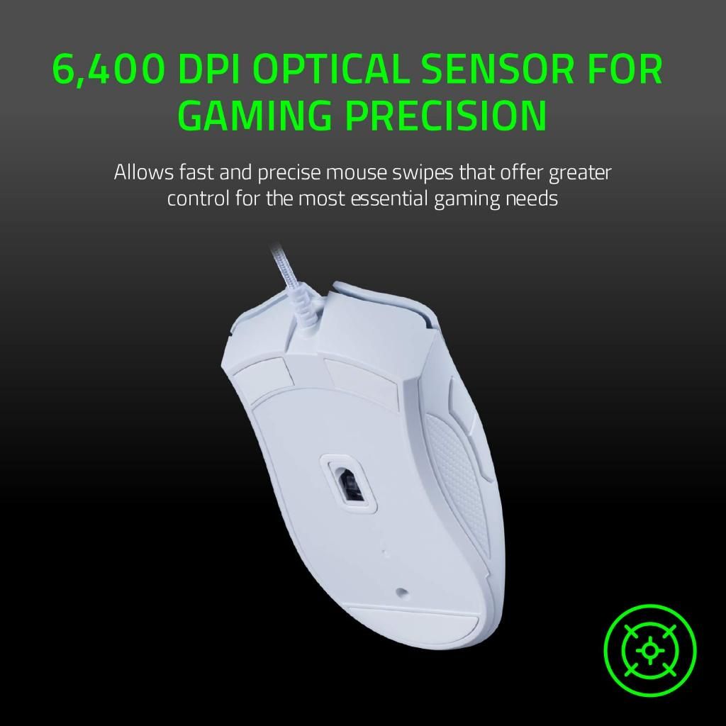 Razer Deathadder Essential Wired Gaming Mouse | 6400 DPI Optical | Ergonomic | 5 Programmable Buttons | Right-Handed