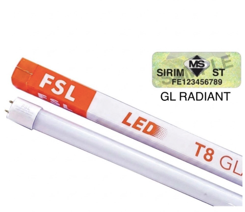 FSL T8 GLASS TUBE 18WATT/6500K (Day light)