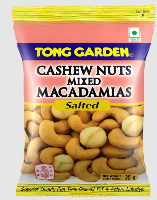 Tong Garden Salted Cashew Nuts Mixed Macadamias 35g