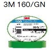 3M 160/GN, 3M鈩�TEMFLEX鈩�VINYL ELECTRICAL TAPE 160, GREEN, 18MM X 10M. 100 ROLLS/CASE.