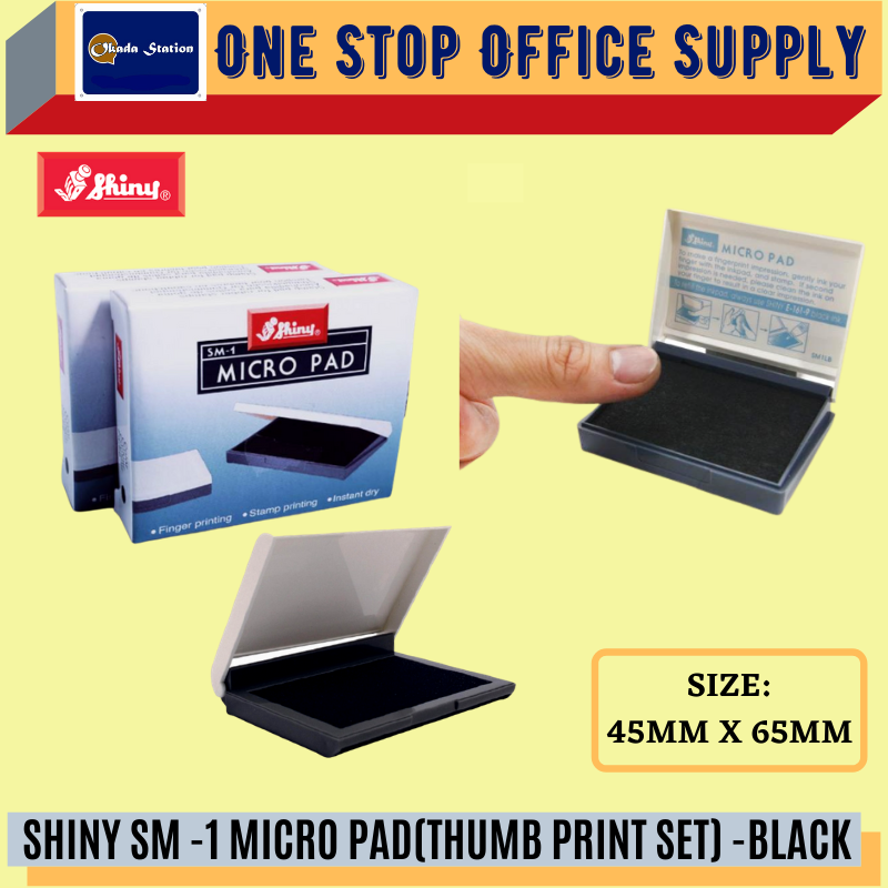 SHINY SM-1 MICRO PAD ( TNUMB PRINT SET) - BLACK /Shiny /Micro Pad /Thumb Print Set /Shiny Thumb Print Set /Shiny SM-1 #black