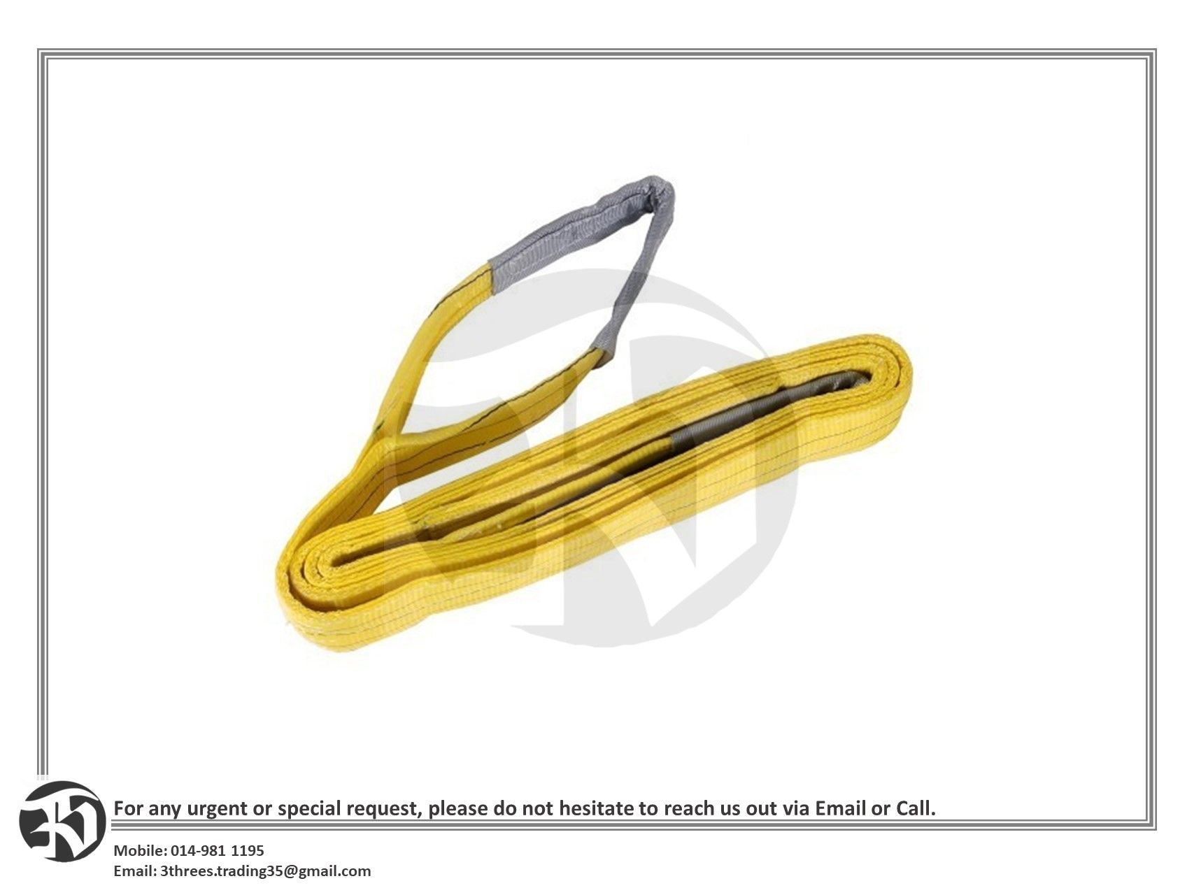 3 Ton 2 Ply Polyester Webbing Sling 1M/1.5M/2M/3M/4M/6M