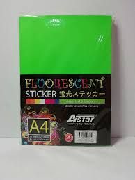 Astar Fluorescent Sticker Light Green 50 pieces