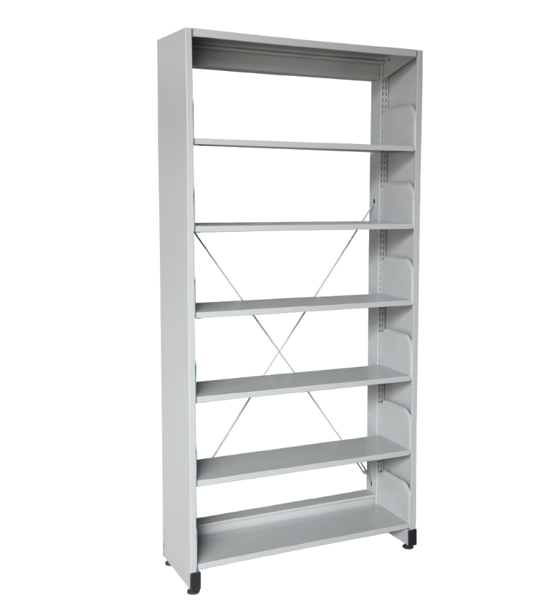 STERLING LIBRARY RACK SINGLE SIDED WITH SIDE PANEL - 6 LEVEL (S316)