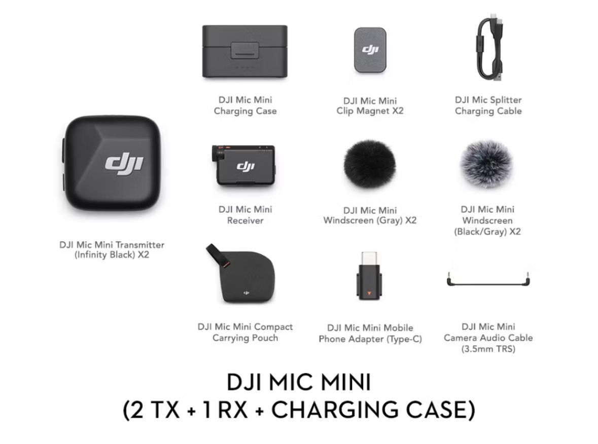 DJI Mic Mini - High Quality Mini Wireless Microphone | Ultralight | Two-level Active Noise Cancellation