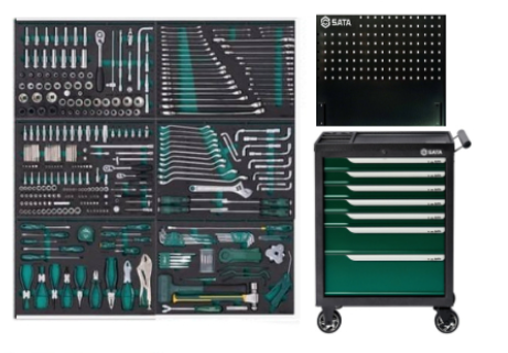 Sata 7 DRAWER CABINET + 368PC AUTOMOTIVE TOOL SET