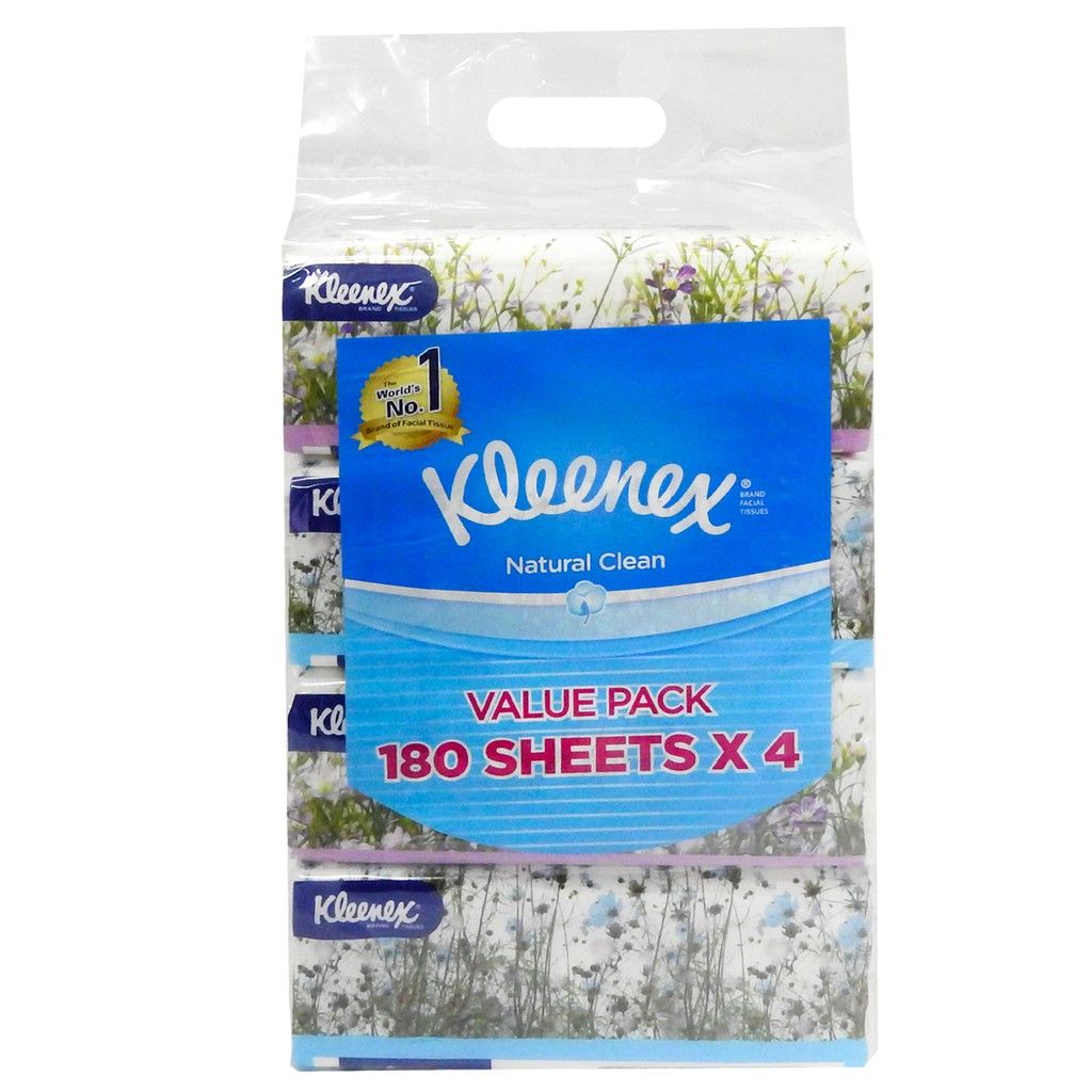 Kleenex Facial Tissue Softbox 2ply 180pcs x 4pack Kleenex Facial Tissue Softbox 2 Ply x 4 x 180 sheets