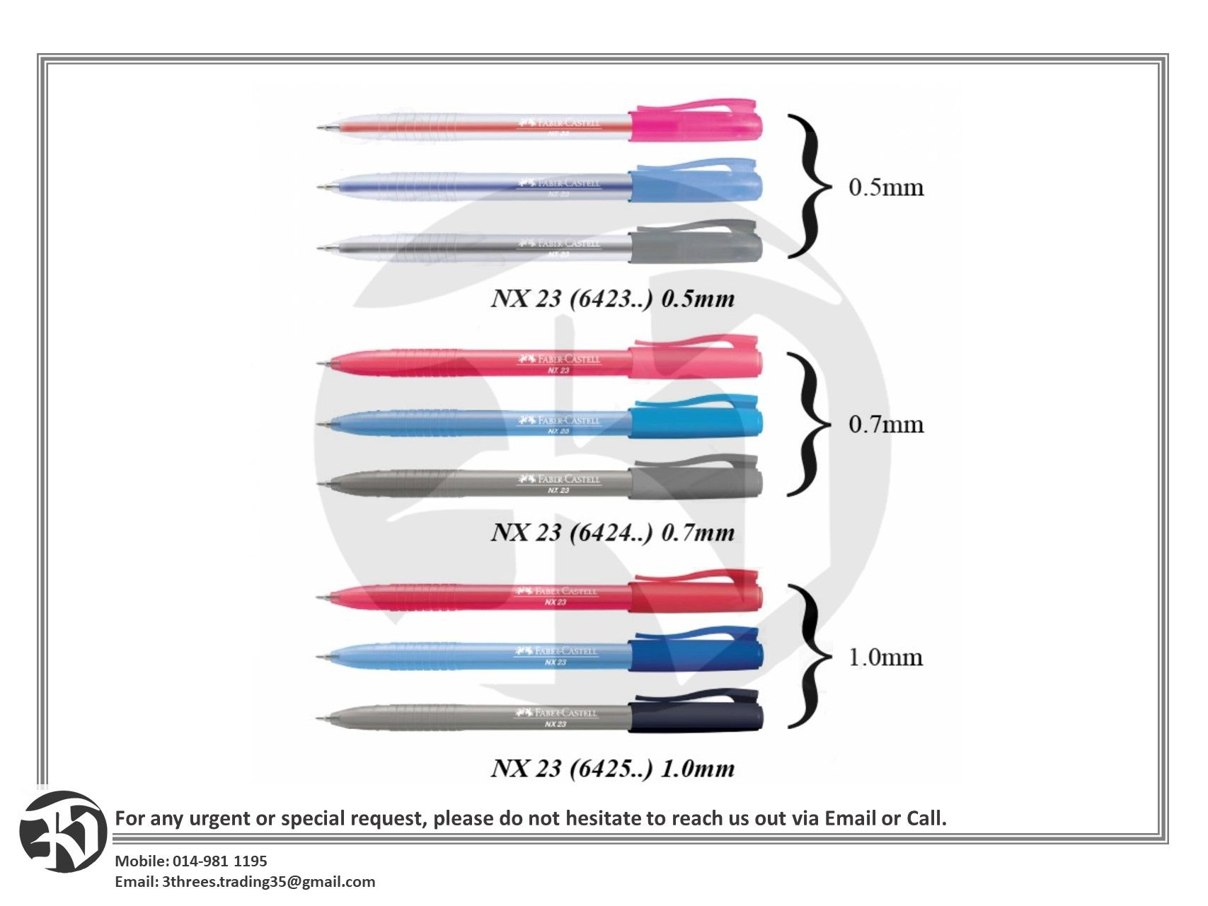 Faber-Castell NX 23 Ball Pen 0.5mm/0.7mm