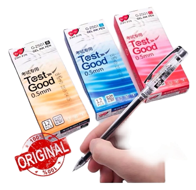 2501 Test Good ZHI XIN Gel Ink Pen 0.5mm 12pcs or 6pcs 2501 Red 6 pcs Y-PEN-2501-KK