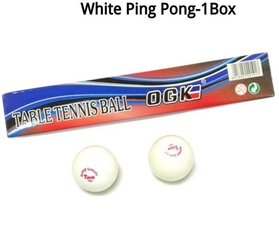 Tennis Ball (1pk 3pcs)/ Students Play / Table Tennis Ball (Ping Pong) White Ping Pong-1Box Y-TTB-1840-KK