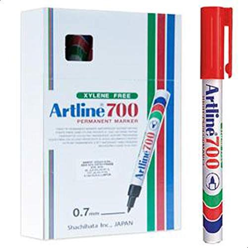 ARTLINE 700 PERMANENT MARKER 0.7MM RED EK-700 (12PCS)