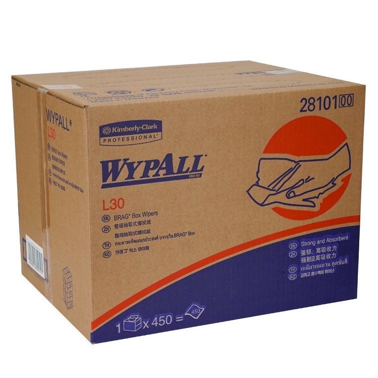 WYPALL庐 L30 Pop-Up Wiper (28101) - White, 450s/Box
